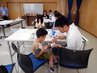 お父さんと共同作業