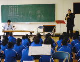中学校邦楽教室の様子